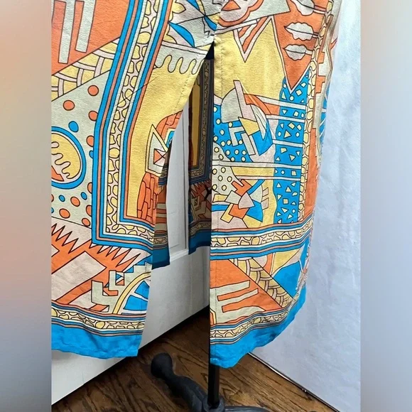 ANTHROPOLOGIE AKEMI + KIN Tanvi 100% Silk Column Dress Sz 4 - Picture 8 of 12